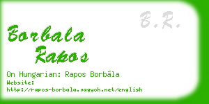 borbala rapos business card